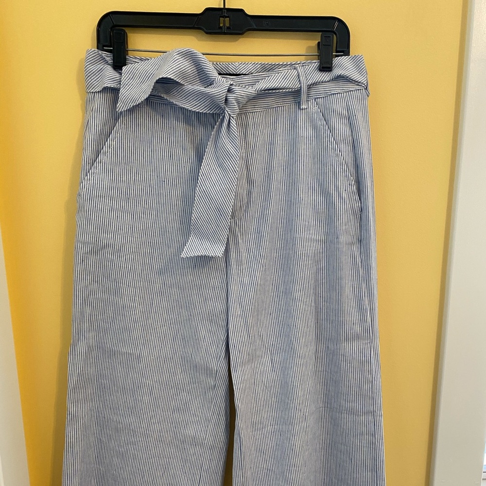 Banana Republic Striped Wide Leg Trousers
